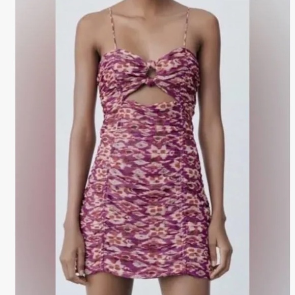 Zara Ruched Mini Dress - Picture 11 of 11